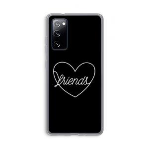 CaseCompany Friends heart black: Samsung Galaxy S20 FE / S20 FE 5G Transparant Hoesje