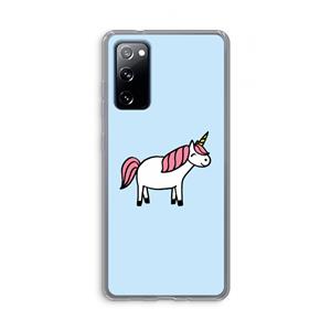 CaseCompany Eenhoorn: Samsung Galaxy S20 FE / S20 FE 5G Transparant Hoesje