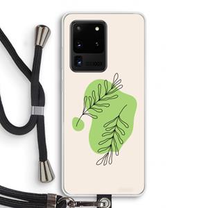 CaseCompany Beleaf in you: Samsung Galaxy S20 Ultra Transparant Hoesje met koord