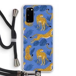 CaseCompany Luipaard: Samsung Galaxy S20 Transparant Hoesje met koord