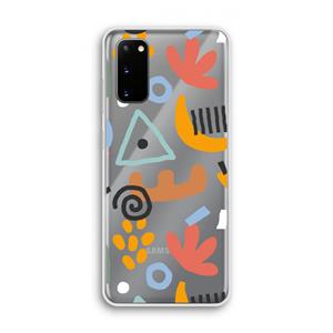 CaseCompany Abstract: Samsung Galaxy S20 Transparant Hoesje