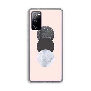 CaseCompany Marmeren cirkels: Samsung Galaxy S20 FE / S20 FE 5G Transparant Hoesje