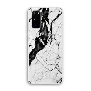 CaseCompany Witte marmer 2: Samsung Galaxy S20 Transparant Hoesje