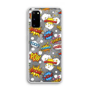 CaseCompany Pow Smack: Samsung Galaxy S20 Transparant Hoesje
