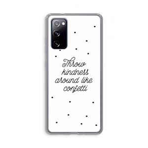 CaseCompany Confetti: Samsung Galaxy S20 FE / S20 FE 5G Transparant Hoesje