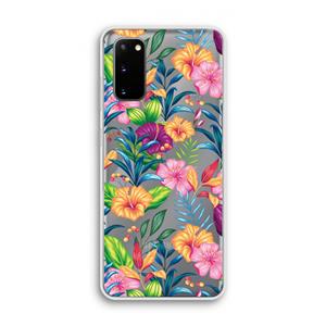 CaseCompany Tropisch 2: Samsung Galaxy S20 Transparant Hoesje