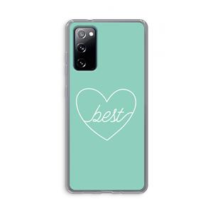 CaseCompany Best heart pastel: Samsung Galaxy S20 FE / S20 FE 5G Transparant Hoesje