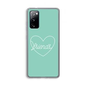 CaseCompany Friends heart pastel: Samsung Galaxy S20 FE / S20 FE 5G Transparant Hoesje