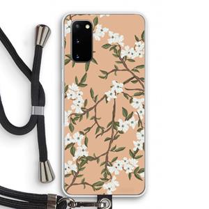 CaseCompany Blossoming spring: Samsung Galaxy S20 Transparant Hoesje met koord