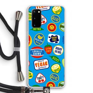CaseCompany Fruitsticker: Samsung Galaxy S20 Transparant Hoesje met koord
