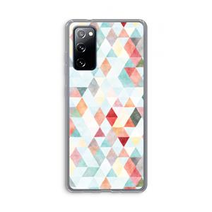 CaseCompany Gekleurde driehoekjes pastel: Samsung Galaxy S20 FE / S20 FE 5G Transparant Hoesje