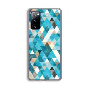 CaseCompany Gekleurde driehoekjes blauw: Samsung Galaxy S20 FE / S20 FE 5G Transparant Hoesje