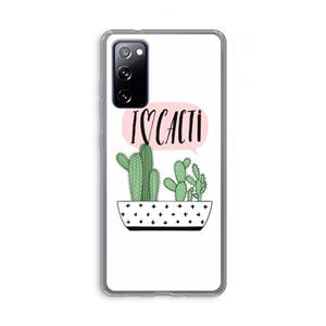 CaseCompany I love cacti: Samsung Galaxy S20 FE / S20 FE 5G Transparant Hoesje