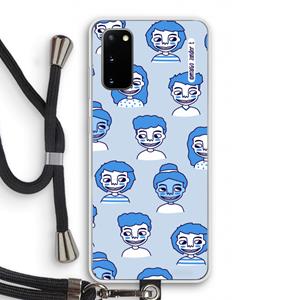 CaseCompany Gezichtjes: Samsung Galaxy S20 Transparant Hoesje met koord
