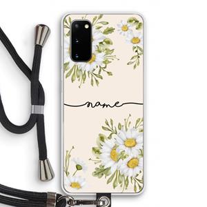 CaseCompany Daisies: Samsung Galaxy S20 Transparant Hoesje met koord