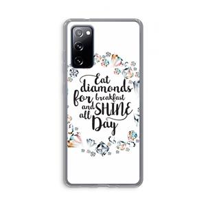 CaseCompany Diamonds: Samsung Galaxy S20 FE / S20 FE 5G Transparant Hoesje