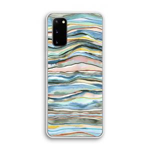 CaseCompany Watercolor Agate: Samsung Galaxy S20 Transparant Hoesje