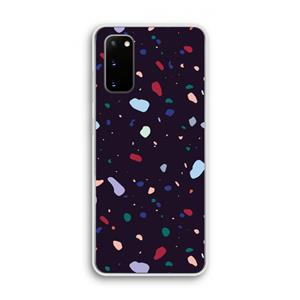 CaseCompany Dark Rounded Terrazzo: Samsung Galaxy S20 Transparant Hoesje