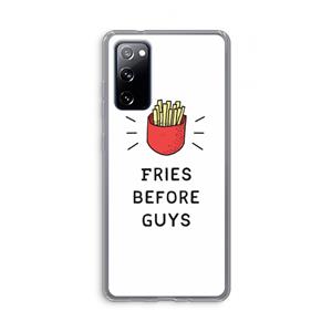 CaseCompany Fries before guys: Samsung Galaxy S20 FE / S20 FE 5G Transparant Hoesje