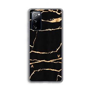 CaseCompany Gouden marmer: Samsung Galaxy S20 FE / S20 FE 5G Transparant Hoesje