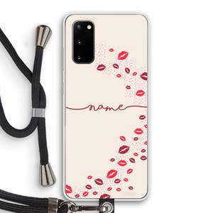 CaseCompany Kusjes: Samsung Galaxy S20 Transparant Hoesje met koord