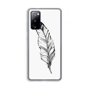 CaseCompany Pluim: Samsung Galaxy S20 FE / S20 FE 5G Transparant Hoesje