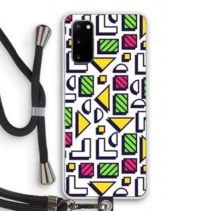 CaseCompany 8-bit N°4: Samsung Galaxy S20 Transparant Hoesje met koord