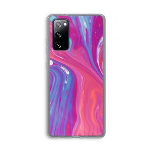 CaseCompany Paarse stroom: Samsung Galaxy S20 FE / S20 FE 5G Transparant Hoesje