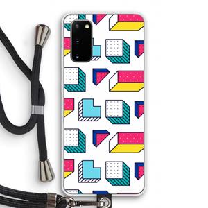 CaseCompany 8-bit N°7: Samsung Galaxy S20 Transparant Hoesje met koord