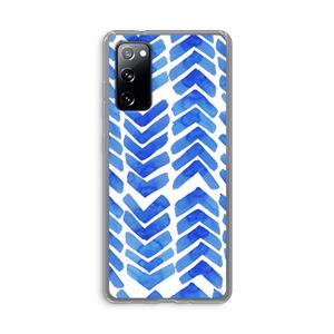 CaseCompany Blauwe pijlen: Samsung Galaxy S20 FE / S20 FE 5G Transparant Hoesje