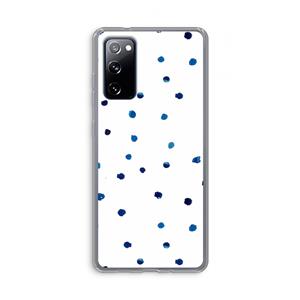 CaseCompany Blauwe stippen: Samsung Galaxy S20 FE / S20 FE 5G Transparant Hoesje