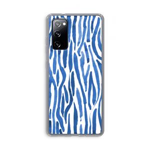 CaseCompany Blauwe nerven: Samsung Galaxy S20 FE / S20 FE 5G Transparant Hoesje