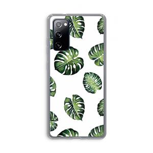 CaseCompany Tropische bladeren: Samsung Galaxy S20 FE / S20 FE 5G Transparant Hoesje