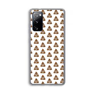 CaseCompany Poop emoji: Samsung Galaxy S20 FE / S20 FE 5G Transparant Hoesje