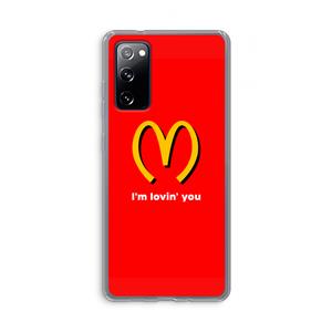 CaseCompany I'm lovin' you: Samsung Galaxy S20 FE / S20 FE 5G Transparant Hoesje