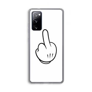 CaseCompany Middle finger white: Samsung Galaxy S20 FE / S20 FE 5G Transparant Hoesje