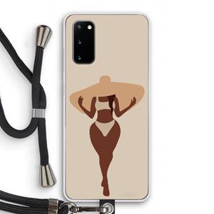 CaseCompany Let's get salty: Samsung Galaxy S20 Transparant Hoesje met koord