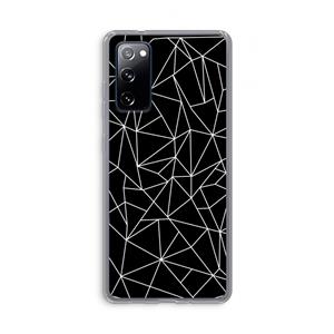 CaseCompany Geometrische lijnen wit: Samsung Galaxy S20 FE / S20 FE 5G Transparant Hoesje