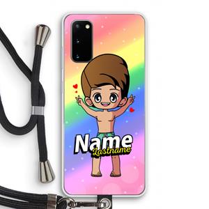 CaseCompany Chibi Maker man: Samsung Galaxy S20 Transparant Hoesje met koord