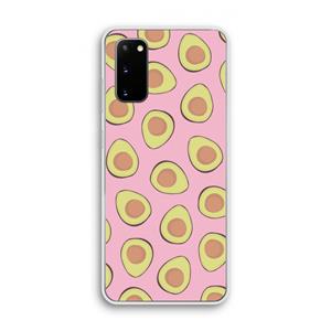 CaseCompany Dancing avocados: Samsung Galaxy S20 Transparant Hoesje
