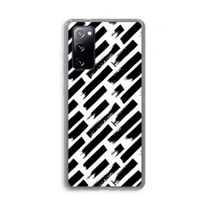 CaseCompany Zwarte vegen: Samsung Galaxy S20 FE / S20 FE 5G Transparant Hoesje