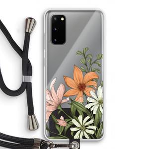 CaseCompany Floral bouquet: Samsung Galaxy S20 Transparant Hoesje met koord