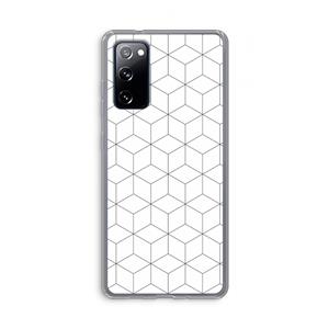 CaseCompany Zwart-witte kubussen: Samsung Galaxy S20 FE / S20 FE 5G Transparant Hoesje