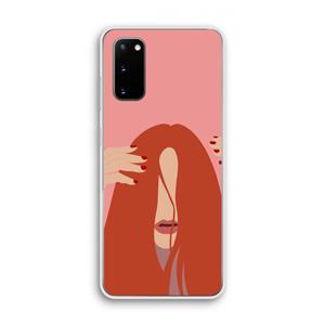CaseCompany Woke up like this: Samsung Galaxy S20 Transparant Hoesje