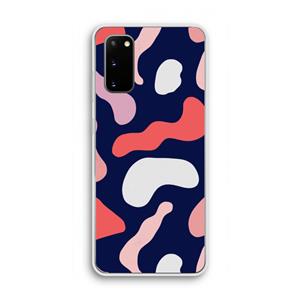 CaseCompany Memphis Shapes Pink: Samsung Galaxy S20 Transparant Hoesje