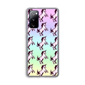 CaseCompany Musketon Unicorn: Samsung Galaxy S20 FE / S20 FE 5G Transparant Hoesje