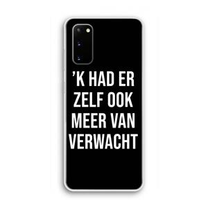 CaseCompany Meer verwacht - Zwart: Samsung Galaxy S20 Transparant Hoesje