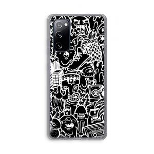 CaseCompany Vexx Black Mixtape: Samsung Galaxy S20 FE / S20 FE 5G Transparant Hoesje