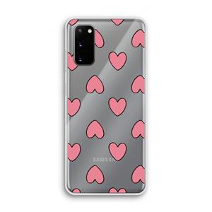 CaseCompany Ondersteboven verliefd: Samsung Galaxy S20 Transparant Hoesje
