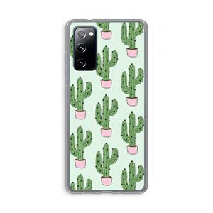 CaseCompany Cactus Lover: Samsung Galaxy S20 FE / S20 FE 5G Transparant Hoesje
